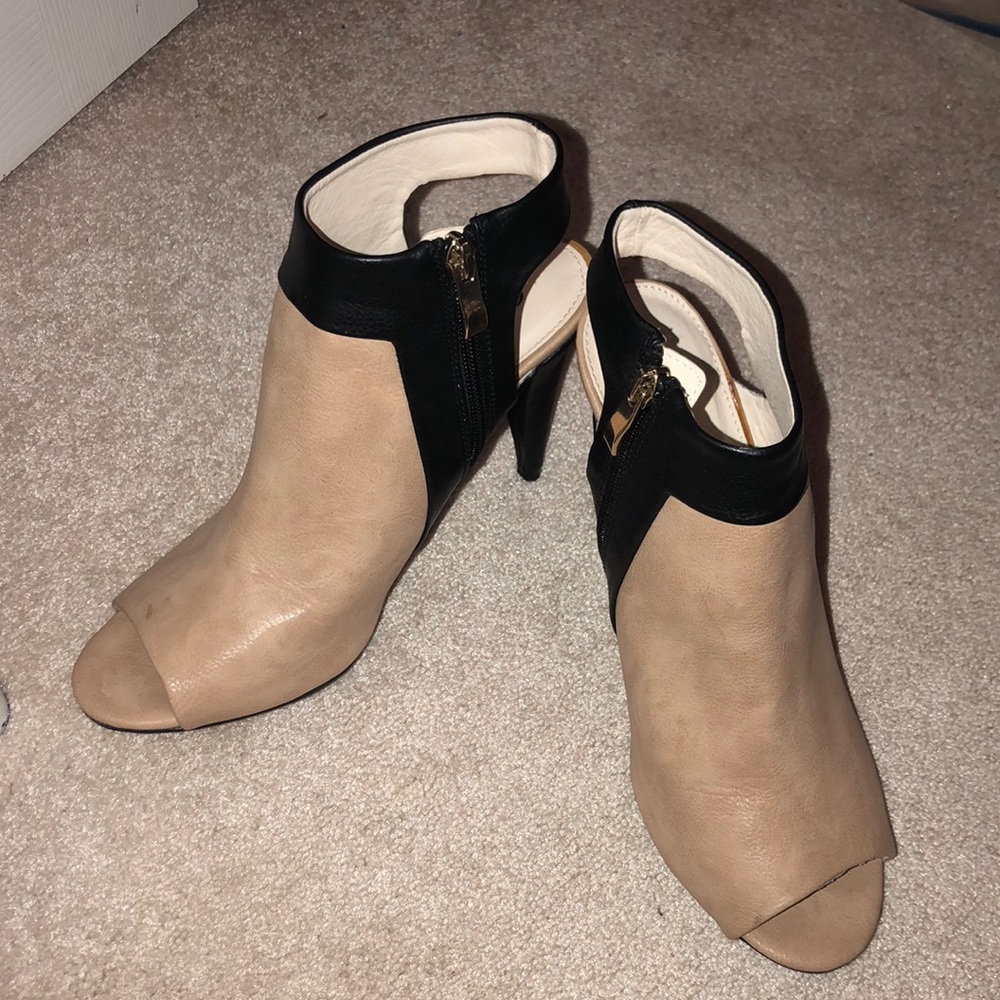black and tan heels